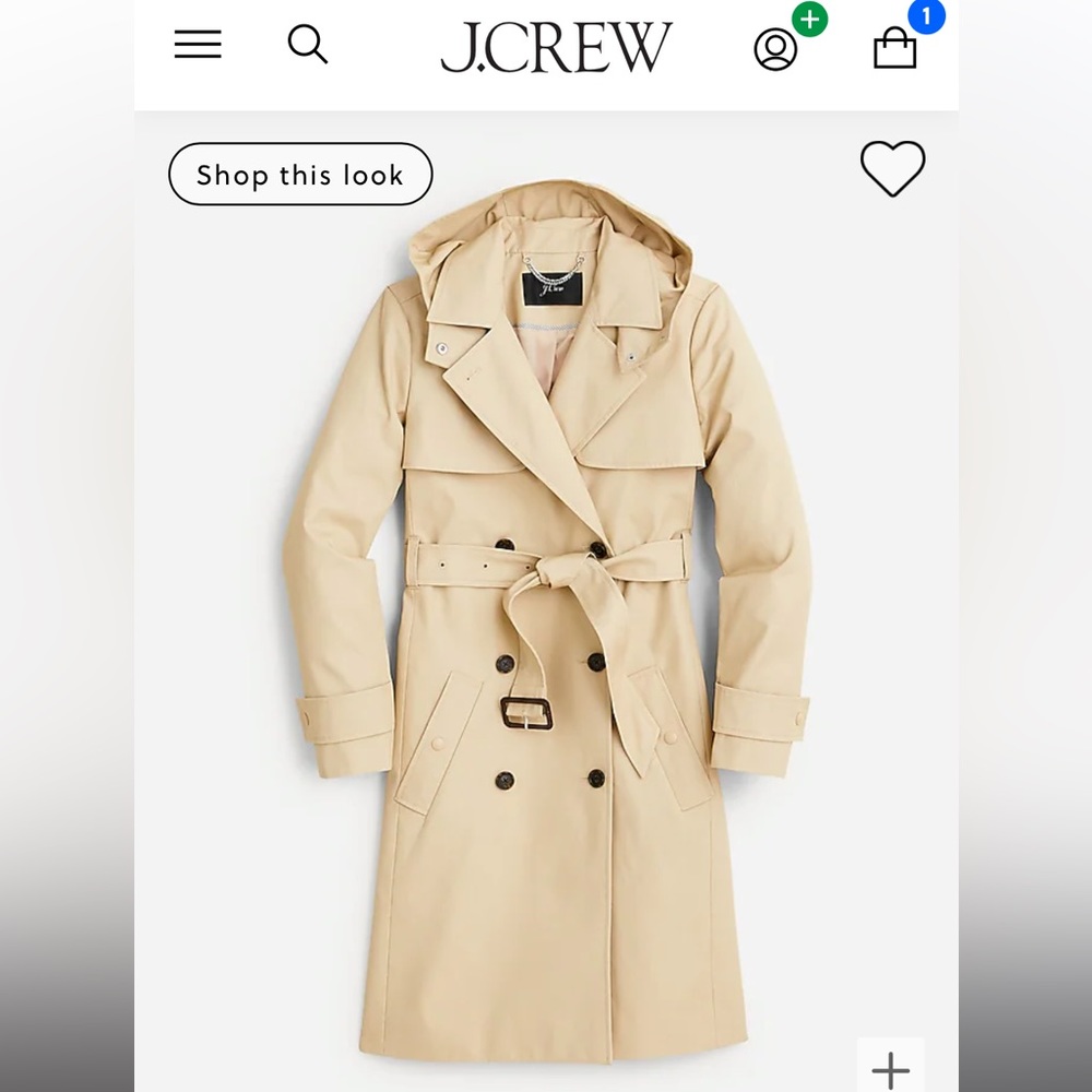J. Crew Icon Trench in 6 Petite NEW NWOT